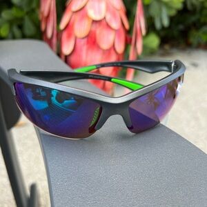 Sale!! 😎😎3 pair of Piranha Sunglasses 1 in dark gray & Green, 1  Orange, 1 gray